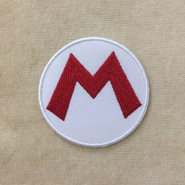 Mario Letter M Iron on Patch Etsy