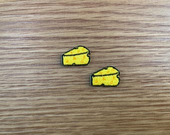 A Pair of Tiny Cheese Iron on Patch