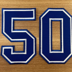 10 inches Double Outline College Number Iron On Patch