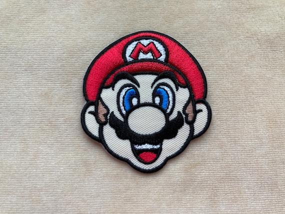 Super Mario Head Iron On Patch