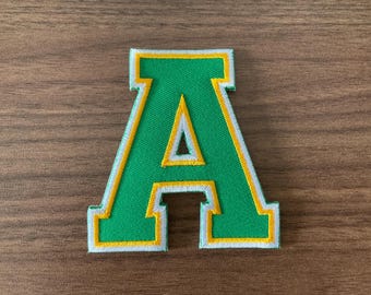 3 inches Double Outline Varsity Letter Iron on Patch