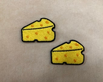 A Pair of Mini Cheese Iron on Patch