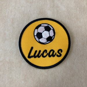 Custom Name Tag Personalized Soccer Ball Iron On Patch