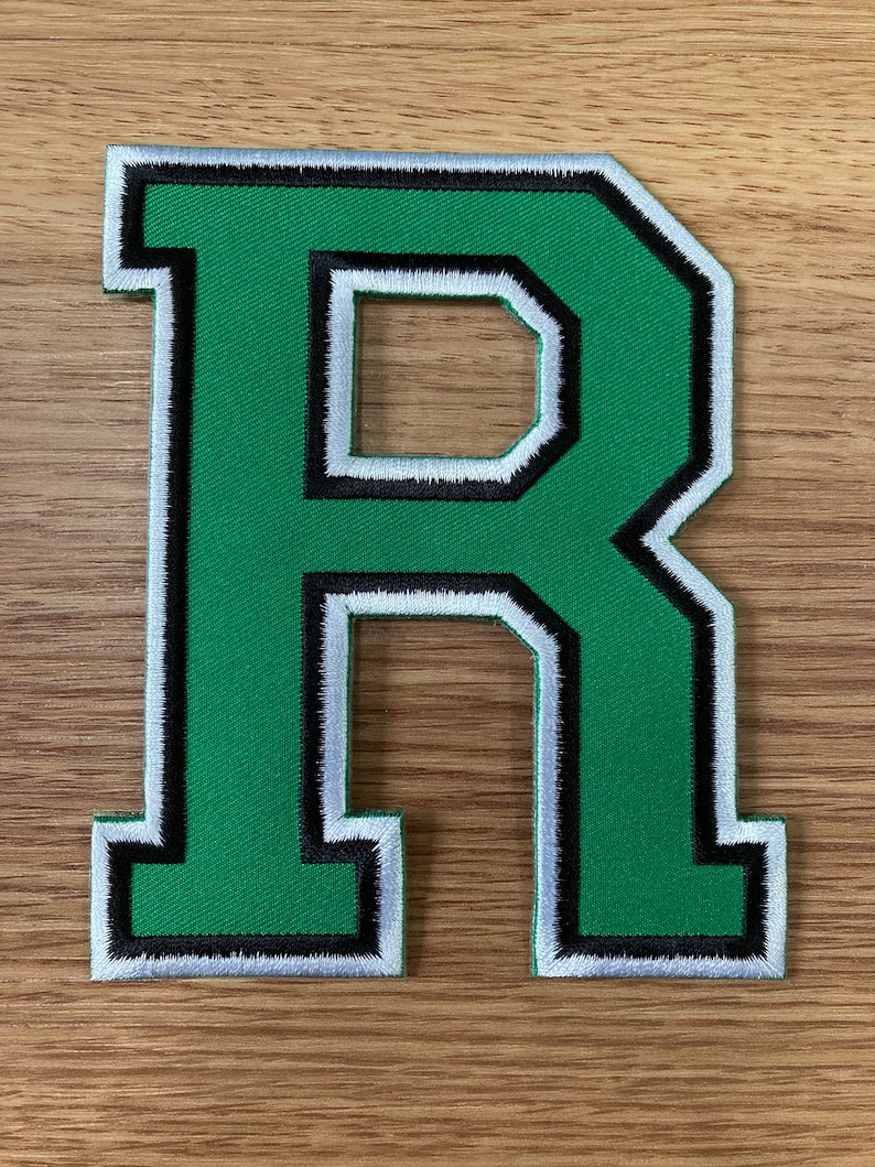 5 Inches Double Outline Varsity Letter Iron on Patch - Etsy