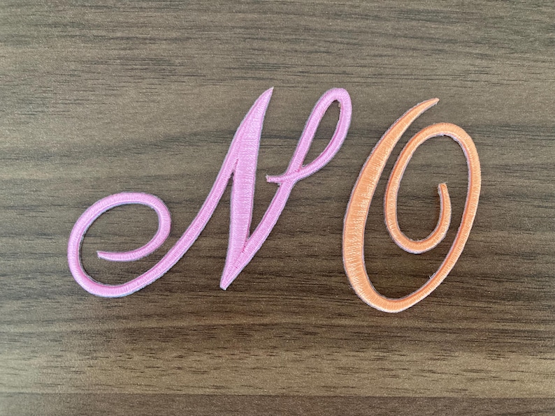 2 Inches Tall Uppercase Letterform Alphabet Monogram Script Letters ...