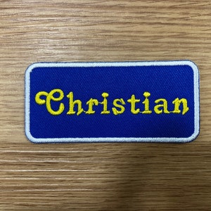 Custom Name Tag Personalized Iron On Patch, Style 3