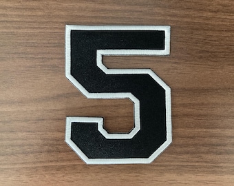 4 inches Standard Varsity Number Iron on Patch