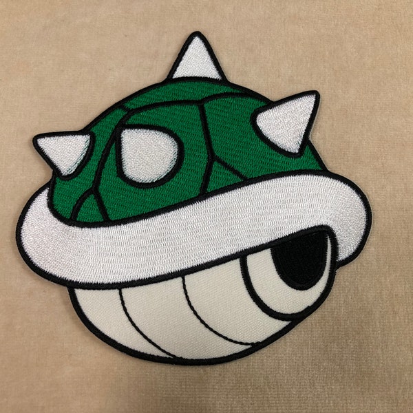 5 Inches Wide Spike Shell Turtle Super Mario Iron On Patch
