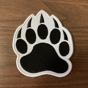Bear Paw Iron on Patch