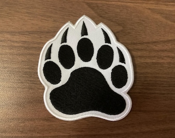 Bear Paw Iron on Patch
