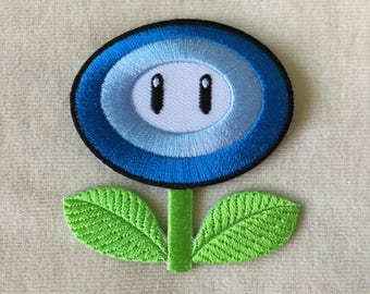 Ice Fire Flower Super Mario Iron On Patch