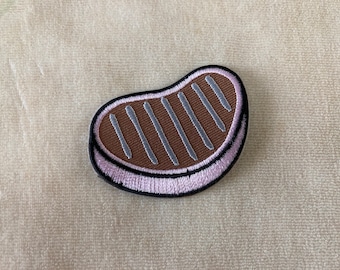 Steak Iron On Patch