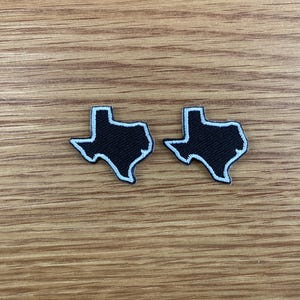 A Pair of Mini Texas State Iron On Patch