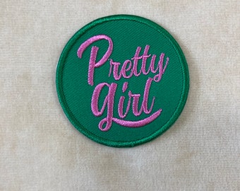 Pretty Girl Iron On Patch