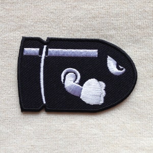 Bullet Bill Super Mario Iron On Patch, 1