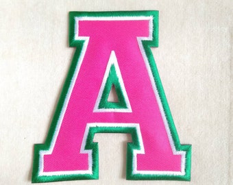 5 inches Double Outline Varsity Letter Iron on Patch