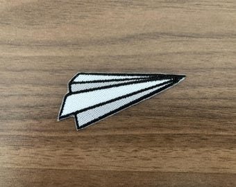 Paper Airplane Origami Iron on Embroidered Patch