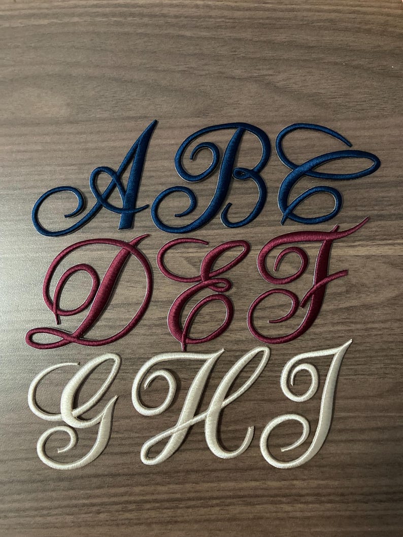 2 Inches Tall Uppercase Letterform Alphabet Monogram Script Letters ...