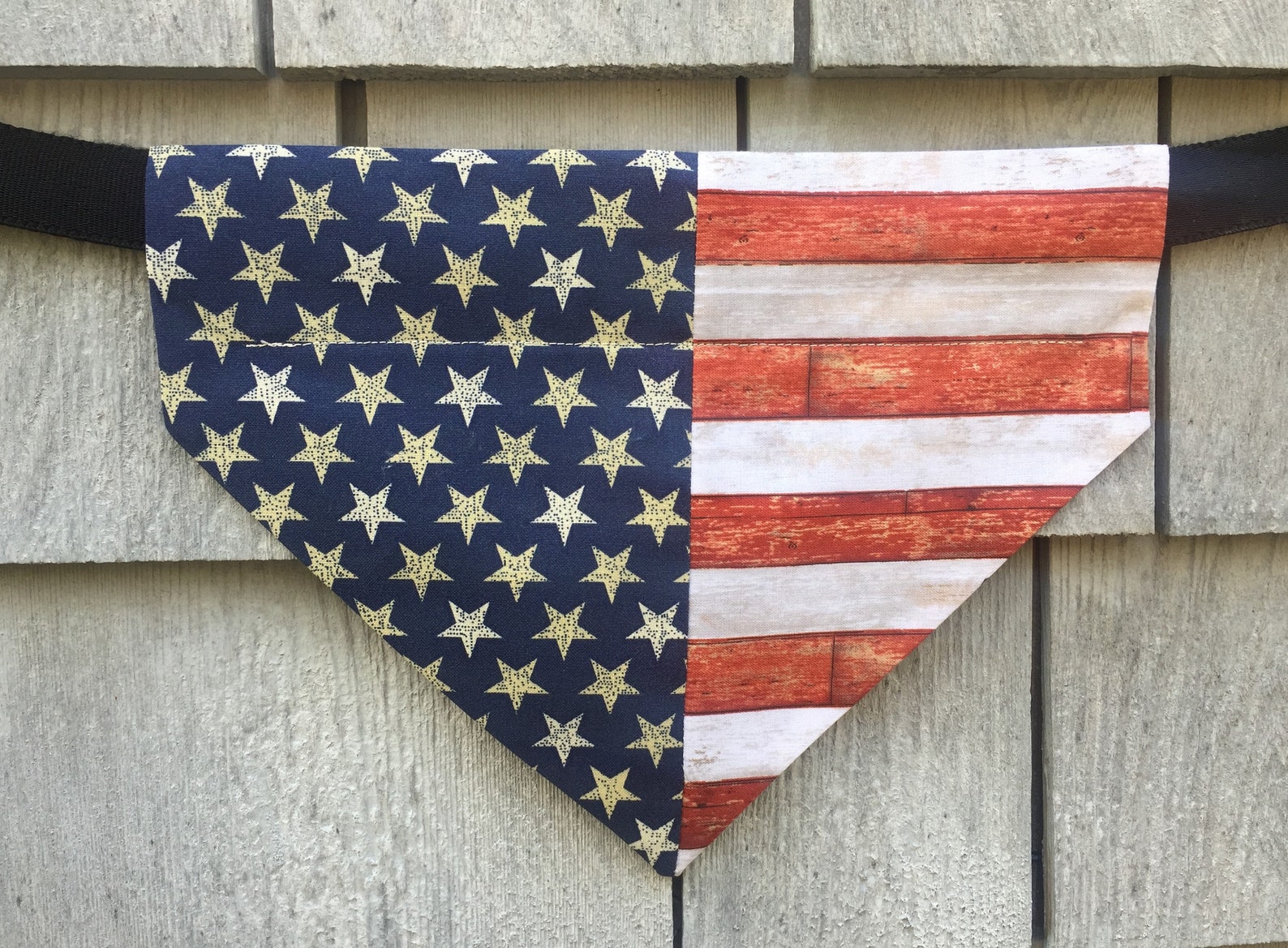 American Flag Dog Bandana Slides Over the Collar Cat Etsy