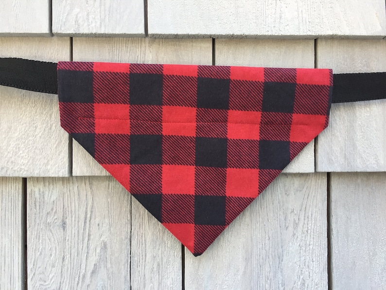 buffalo plaid dog bandana
