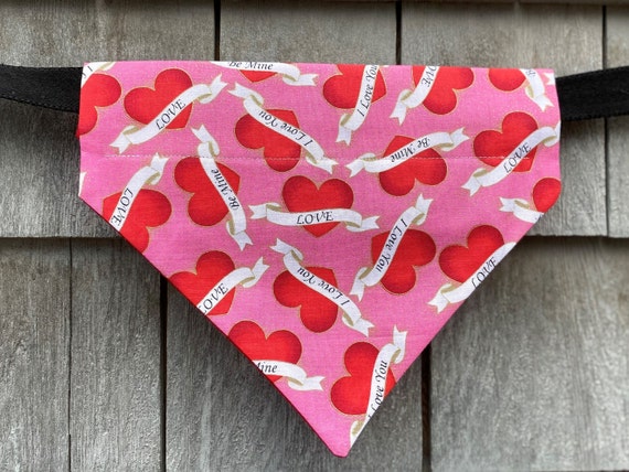 Valentine Heart Messages Dog Bandana Valentine Gift Cat - Etsy