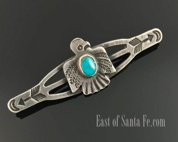 VINTAGE Fred Harvey Era Thunderbird Arrow Turquoise Navajo VINTAGE Fred Harvey Era Thunderbird Arrow Turquoise Navajo
