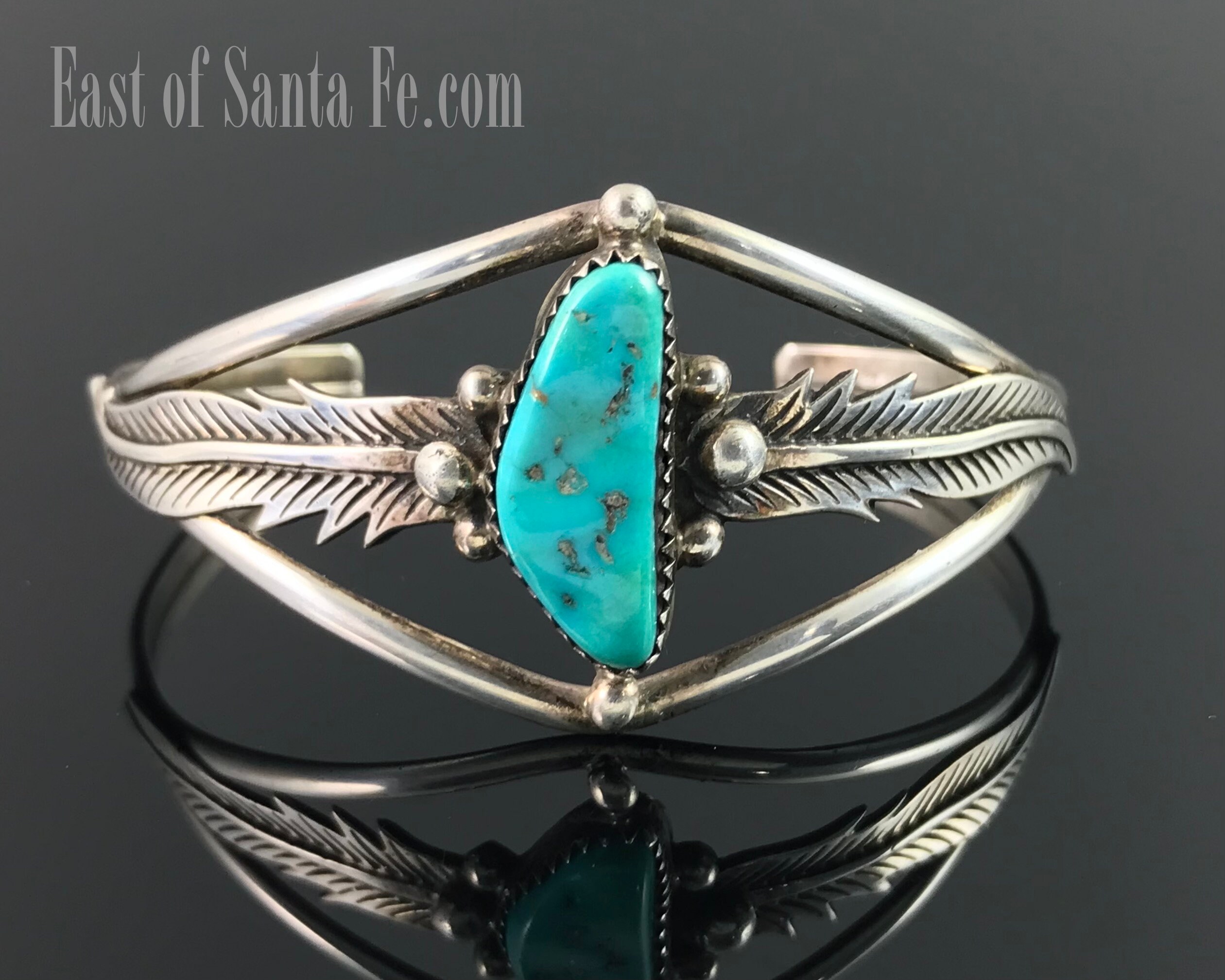 Ann Becenti Vintage Native American Navajo Blue Gem & Royston Turquoise Sterling Silver Bracelet Ann Becenti Vintage Native American Navajo Blue Gem & Royston Turquoise Sterling Silver Bracelet