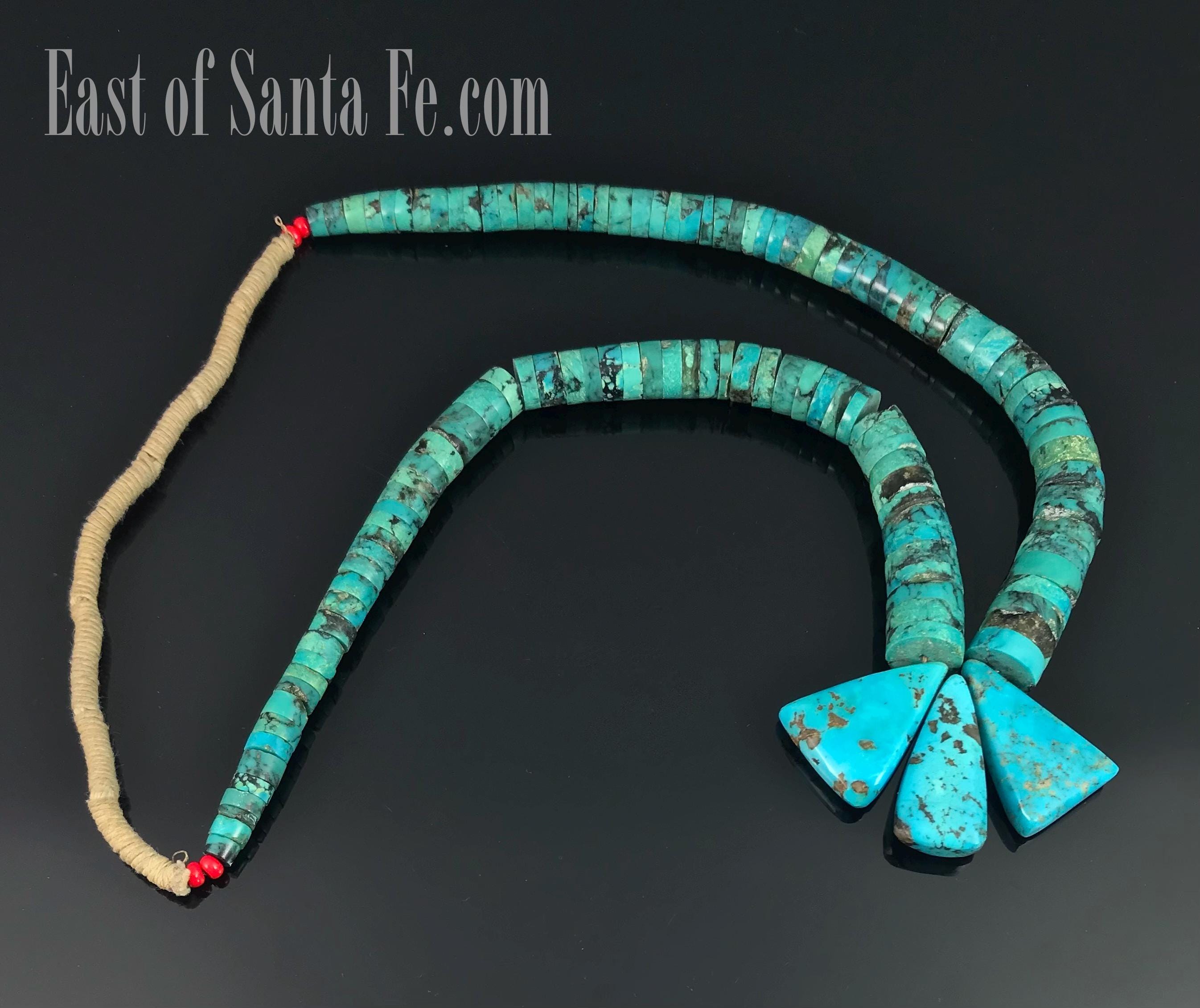 Crazy Chunky Authentic Vintage Native American Navajo Turquoise Heishi Jacla Necklace Crazy Chunky Authentic Vintage Native American Navajo Turquoise Heishi Jacla Necklace