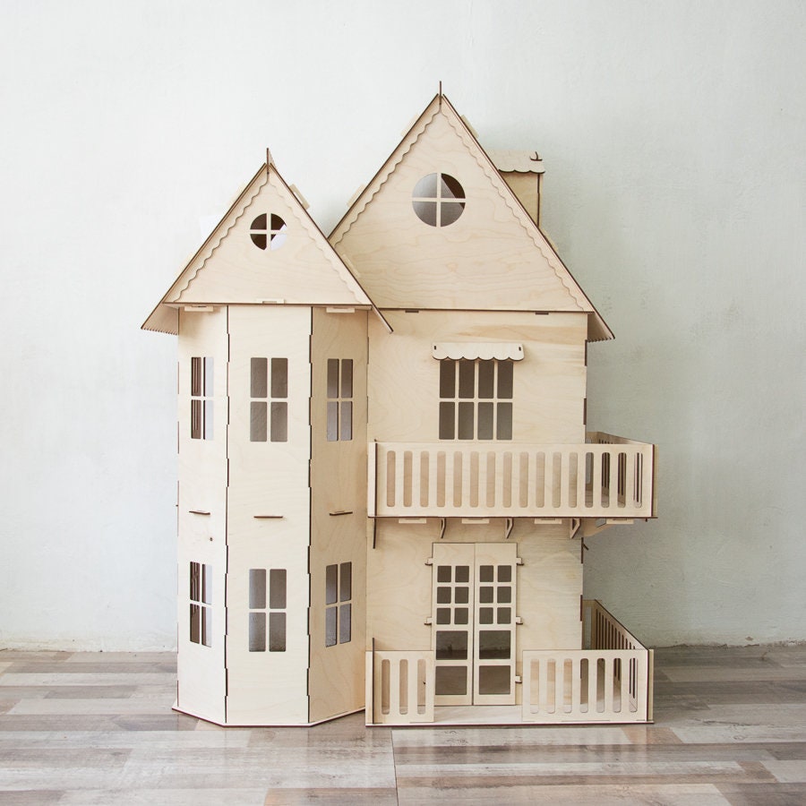 Victorian Dollhouse dollhouse Wood dollhouse Dollhouse kit Etsy