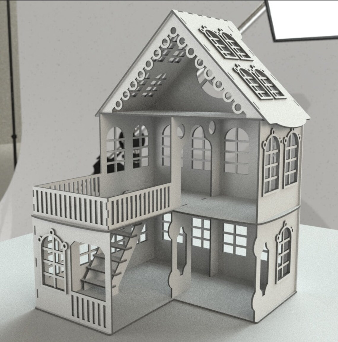 Dollhouse Pattern Laser Cut Plans DIY Doll House Dollhouse Etsy