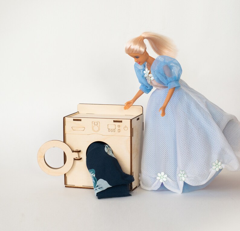 Doll washing machine washing machine for dolls Barbie Etsy