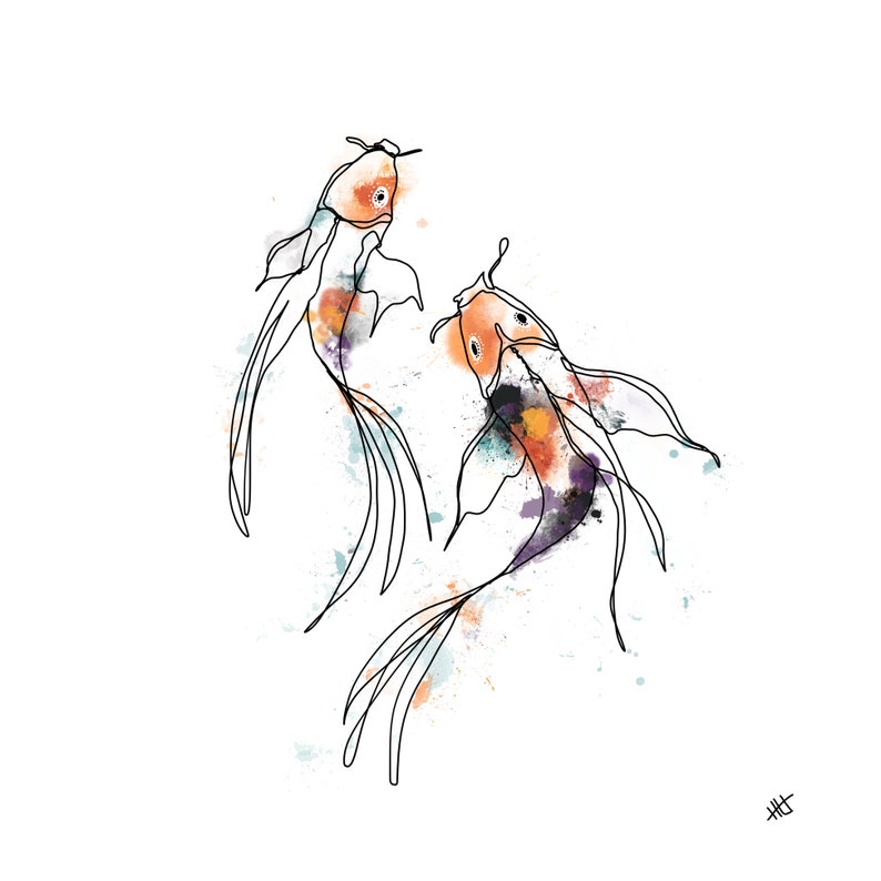 Minimalist Koi Fish Drawing The Bryans Koi Fish