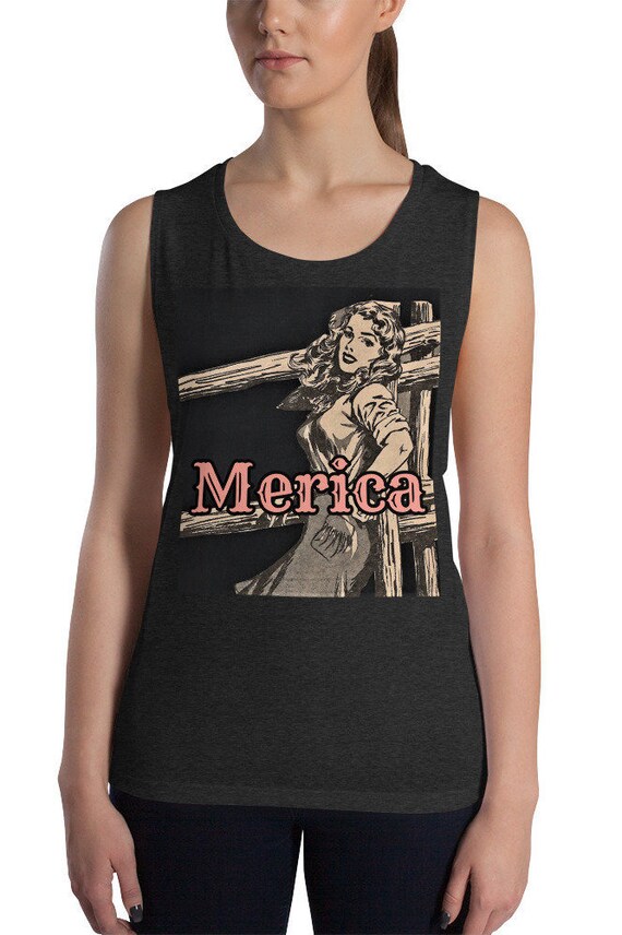 Merica Patriotic 4th of July Ladies 