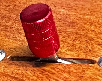 Red Knurled Aluminum Guitar Switch Tip - Strat Tele Ibanez ESP PRS
