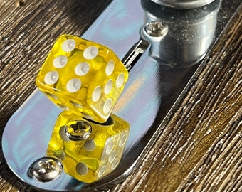 Kinnatone Yellow Dice Switch Tip: Strat or Tele Guitar