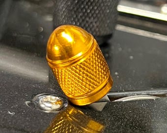 Punta de perilla de interruptor de guitarra Gold Bullet - STRAT TELE Diseño moleteado de aluminio
