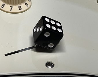 Kinnatone 14mm Black Dice Switch tip for 5 way or 3 way STRAT OR Tele style blade guitar switches