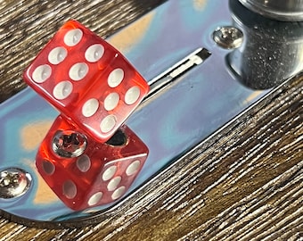 Kinnatone Red Dice Switch tip for 5 way or 3 way STRAT OR Tele style blade guitar switches