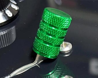 Grüne geriffelte Aluminium-Gitarren-Schalter Knopfspitze - Fenderheft/Tele