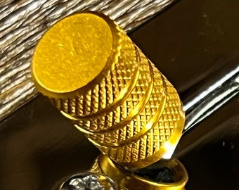 Gold Knurled Aluminum Guitar Switch Knob Tip fits STRAT TELE