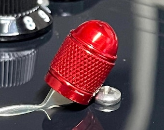 Red Aluminum Knurled Guitar Switch Knob –  STRAT TELE Bullet Stubby Tip