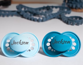 MAM ORIGINAL *2-PACK* Personalised Dummy Pacifier Soother, 2 sizes, 3 F0nts