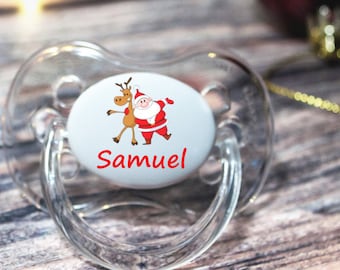 Ciuccio personalizzato, tutte le tettarelle, misure e colori, Natale 5a