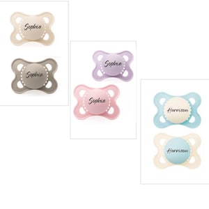 MAM ORIGINAL *2-PACK* Personalised Dummy Pacifier Soother, 0-6 Months, Unisex Name