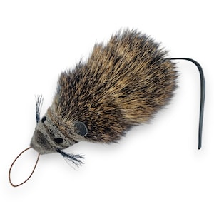 Rafa Mouse Cat Kitten cat toy, chase dangle play teaser for cats kittens by Tiga Toys, handmade, works with any wand