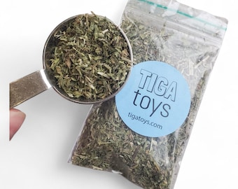 Catnip Catmint Dried Leaf & Bud Mix – Natural Cat Enrichment Vegan by Tiga Toys