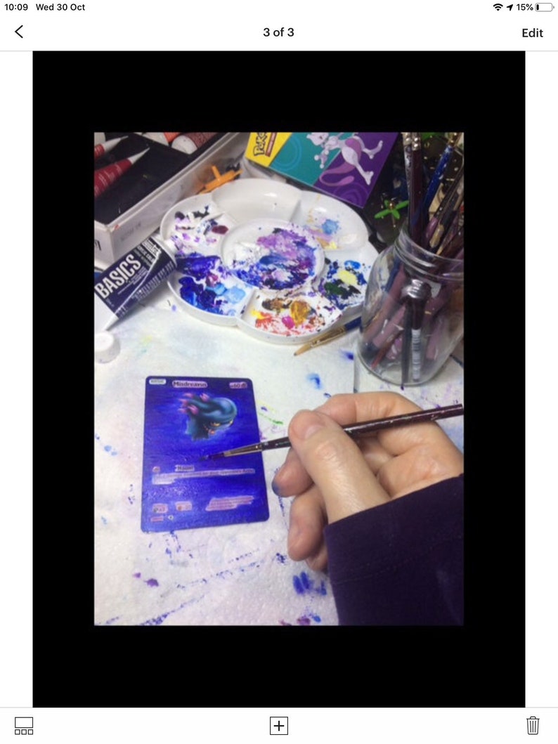 Misdreavus Altered Art Pokemon Trading Card