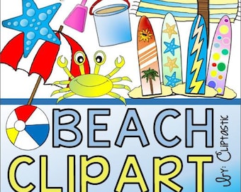 Beach Summer Clipart for Personal or Commercial Use