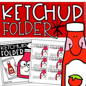 Classroom Folder Covers & Labels: Ketchup, Mustard, Mayo, Pickle (PDF Printables, Instant Download)