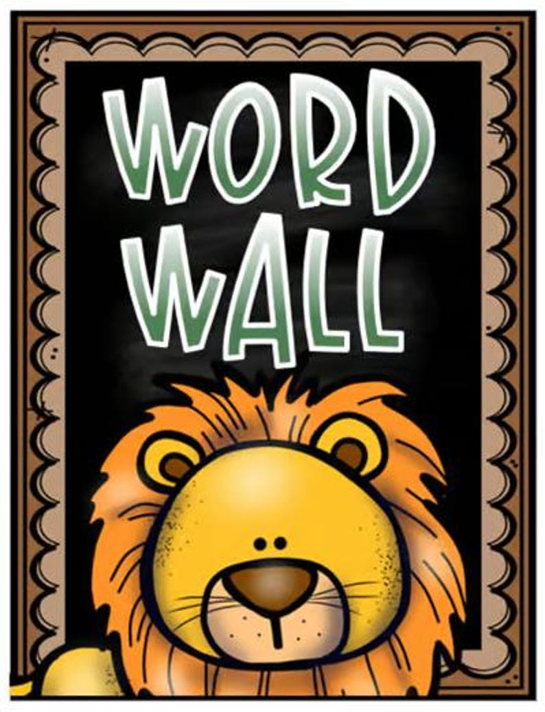 Word Wall Headers Alphabet Banner Posters Signs Jungle Safari Theme ...